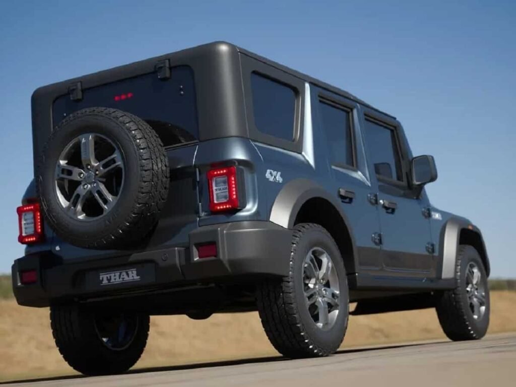 mahindra thar 5 door backside look